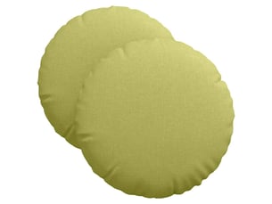 Lot de 2 coussins de siège, coussins décoratifs tissu vert clair ø40 x 13 cm cf59869