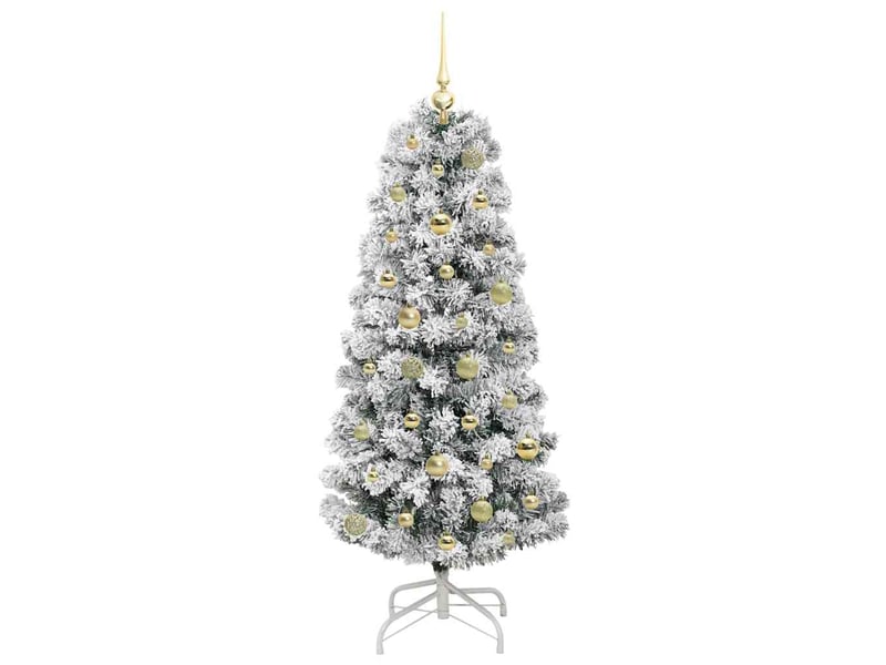 Sapin de noël, arbre de noël artificiel à branches articulées vert et blanc cf61139 - Conforama D