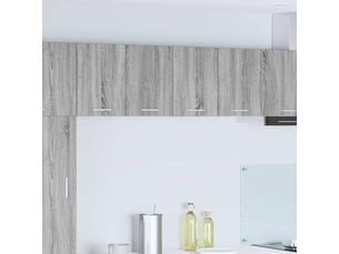 Meuble de rangement, armoire suspendue 2 pcs gris sonoma et blanc bois d'ingénierie shl545
