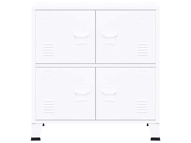  Coffre de rangement, boîte de rangement de rangement industriel blanc 75x40x80 cm acier  - Conforama D