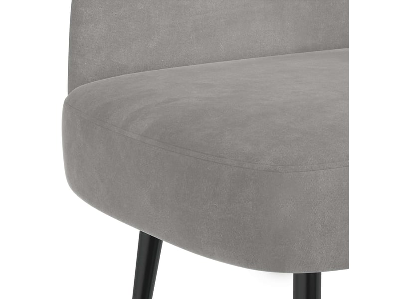  Banc rembourré avec dossier gris clair 110x60x76 cm velours  - Conforama E