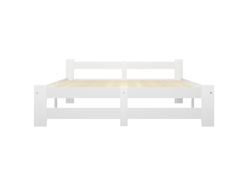  Lit double- lit adulte -  cadre de lit sans matelas blanc bois massif de pin 180x200 cm  - Conforama B