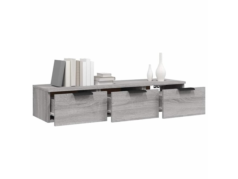  Armoire murale, meuble de rangement sonoma gris 102x30x20 cm bois d'ingénierie  - Conforama D