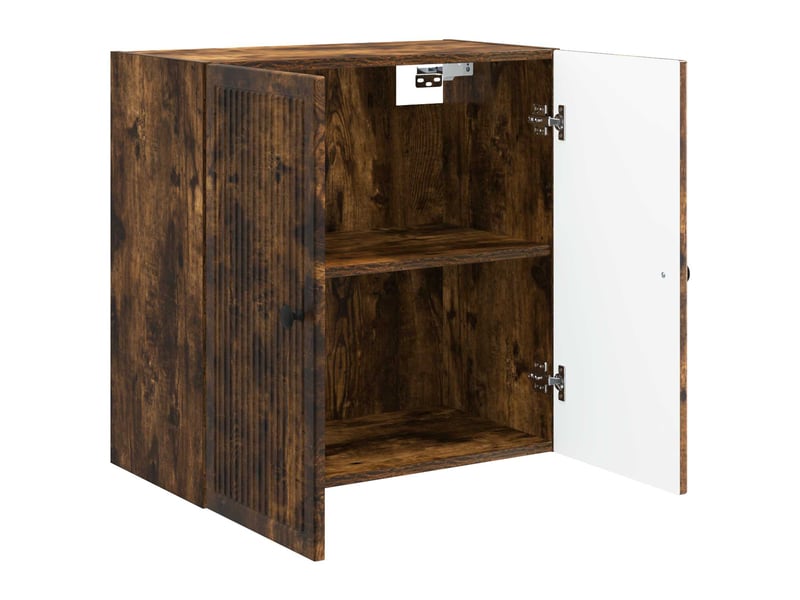  Armoire murale salon, meuble de rangement chêne fumé 59x31x60 cm bois d'ingénierie shl4186  - Conforama C