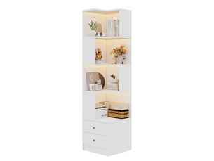 Bibliotheque coloris  blanc 4 étagère(s) MODENUIT   - 45 cm x 180 cm