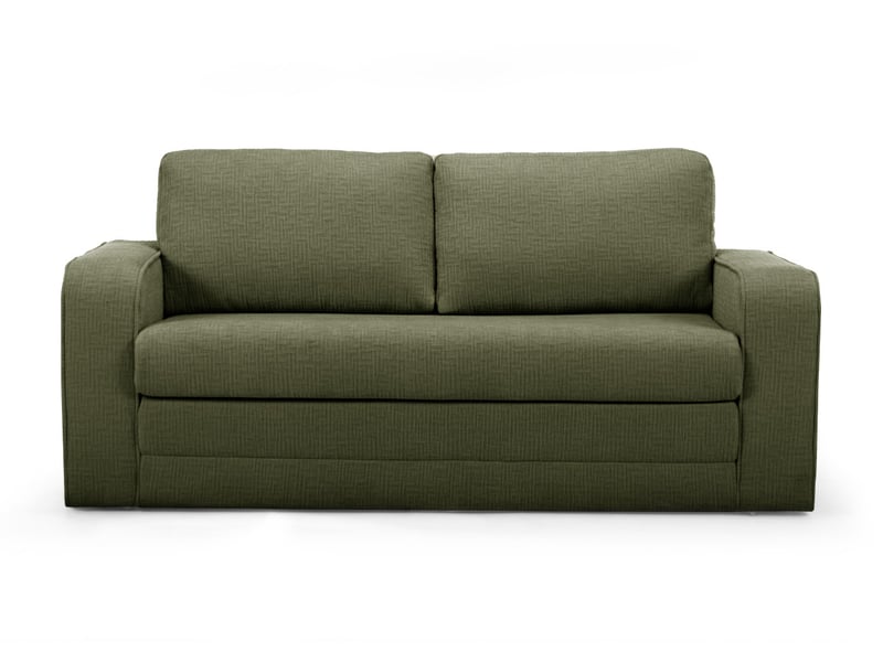 Bobochic canapé droit convertible déplimousse come tissu texturé vert COME - Conforama C