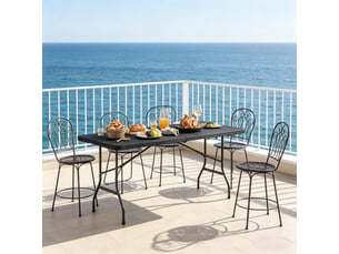 Table pliante de balcon, table buffet extérieure, table à manger design compacte