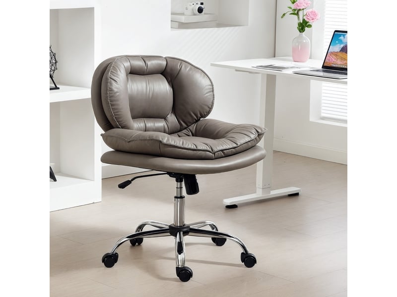 Chaise de bureau florora siège large pivotante hauteur ajustable gris - Conforama C