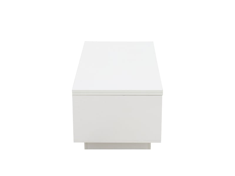  Table basse relevable 100 x 50 cm en panneau de particules blanc  - Conforama R