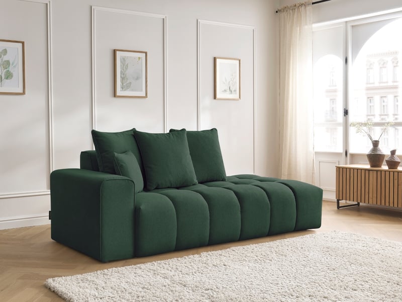 Bobochic canapé droit fixe mont-blanc tissu chiné vert  accoudoir gauche MONT-BLANC - Conforama D