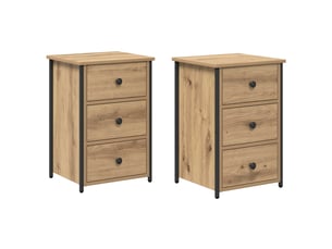 Table de chevet - cabinet de chevet - table de nuit 2 pc marron 40 x 36 x 60 cm