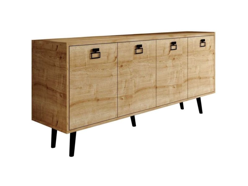  Buffet 4 portes en aggloméré mirza modern chêne  - Conforama A
