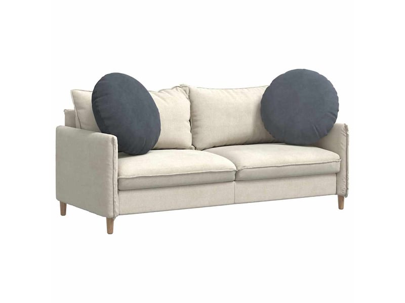  Lot de 2 coussins de siège, coussins décoratifs gris foncé ø 40 x 13 cm velours cf59932  - Conforama C