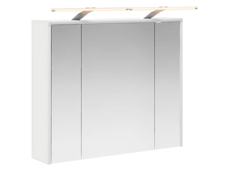 Armoire miroir salle de bain, meuble de rangement blanc 73.5x16x62.5 cm shl9416 - Conforama A