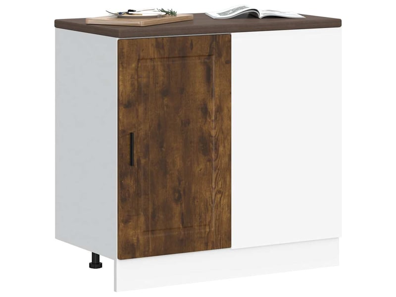  Meuble de rangement, armoire de cuisine porto chêne fumé bois d'ingénierie shl8187  - Conforama C