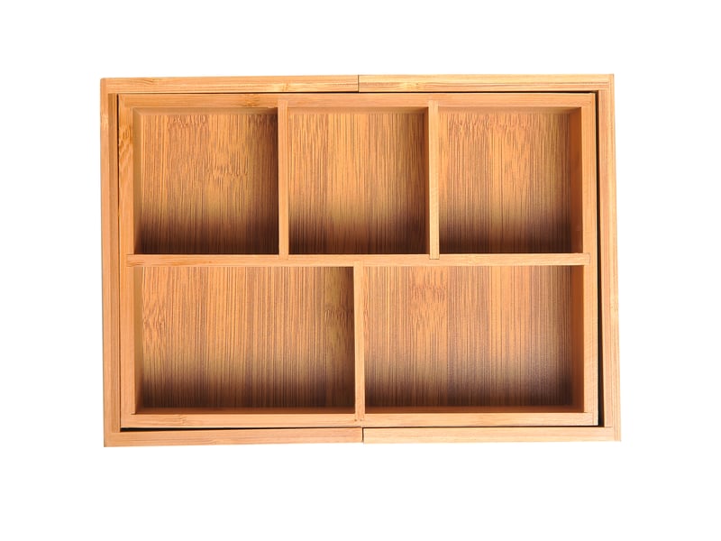  Organisateur de tiroir extensible en bambou naturel 24,6 x 17,6 x 7 cm  - Conforama D