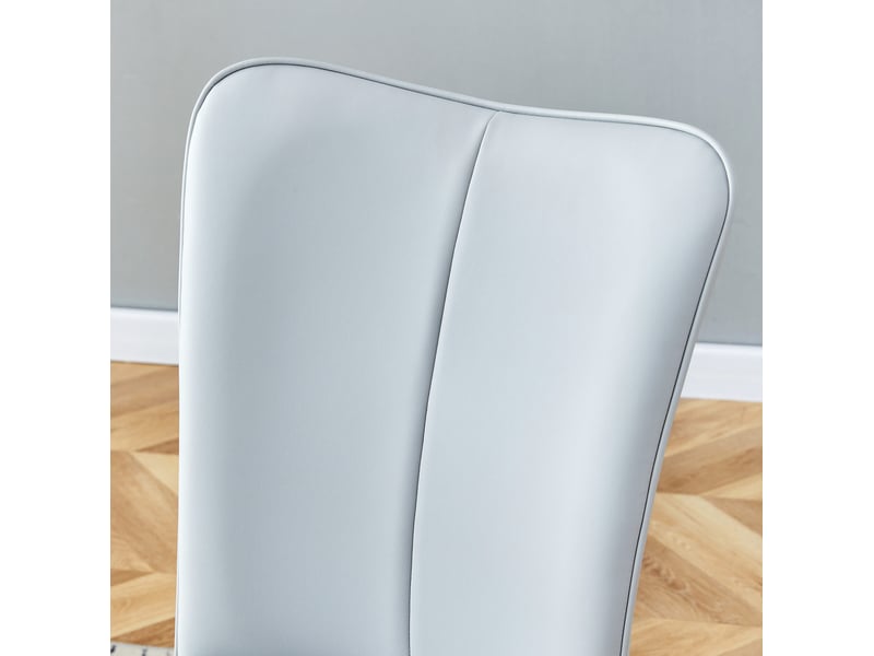 Ensemble table à manger rectangulaire 6 places avec rangement, chaises gris clair et métal noir, 160 cm - Conforama D