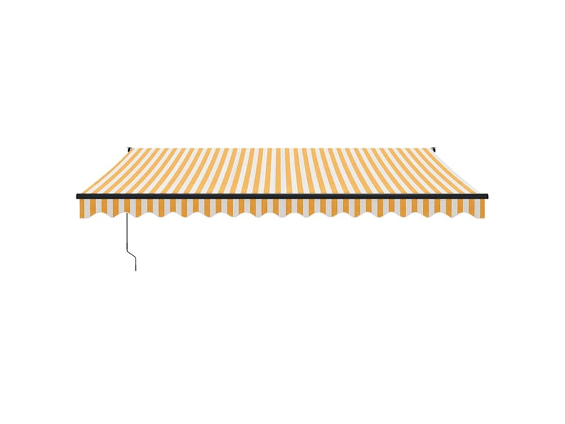  Auvent rétractable, store banne, marquise jaune et blanc 4x3 m tissu et aluminium  - Conforama C