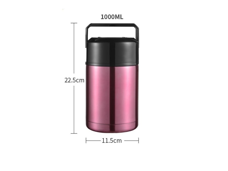  Récipient isotherme 800 ml – boîte alimentaire isotherme, rose et rouge  - Conforama B