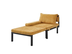 Fauteuil convertible MODENVIE Velours jaune vendu A l'unité
