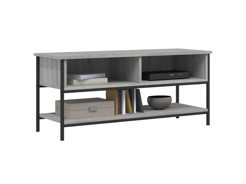  Meuble tv - banc tv - meuble de rangement sonoma gris 100x35x45 cm bois d'ingénierie  - Conforama C