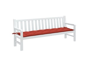 Coussin de banc de jardin, coussin d'assise rouge mélangé 200x50x7 cm tissu cf52827