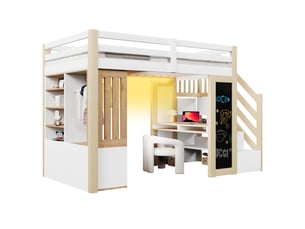 Lit mezzanine 90x200 cm <strong></strong>  <strong>Morn Vibe</strong> coloris blanc