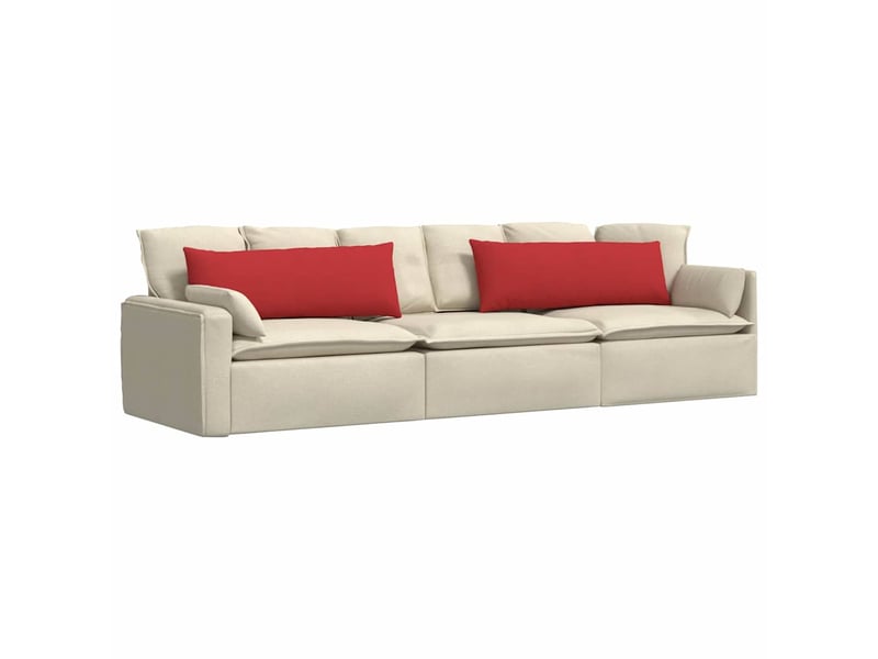  Lot de 2 coussins de canapé, coussins décoratifs tissu rouge 120 x 40 cm cf58939  - Conforama C