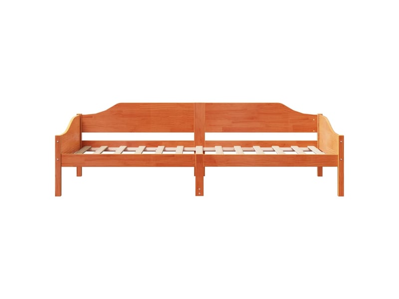  Lit simple- lit adulte -  cadre de lit sans matelas  marron 90x200 cm bois pin massif  - Conforama D