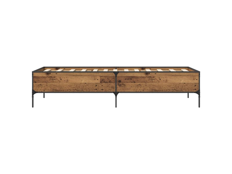  Lit simple- lit adulte -  cadre de lit bois ancien 80 x 200 cm bois d'ingénierie  - Conforama D