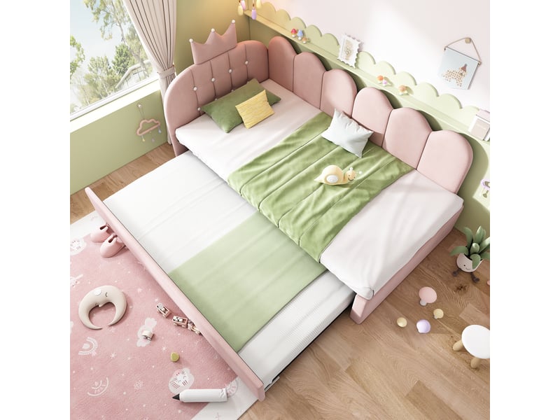  Lit gigogne avec lit secondaire 90 x 190 cm, sans matelas  - Conforama R