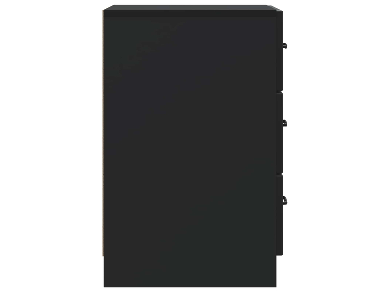  Table de chevet - cabinet de chevet - table de nuit noir 43 x 41 x 63,5 cm bois d'ingénierie  - Conforama E