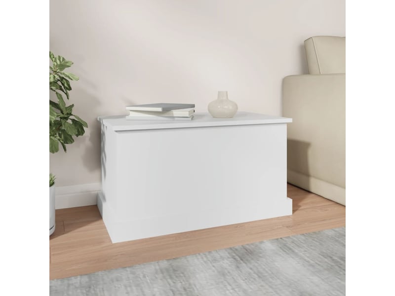  Coffre de rangement blanc 70x40x38 cm bois d'ingénierie  - Conforama C