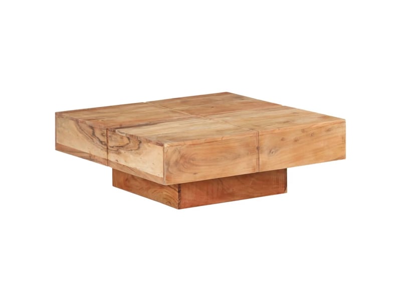  Table basse | table d'appoint salon 80x80x28 cm bois d'acacia massif  - Conforama A