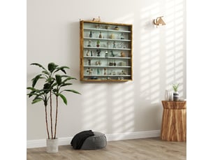 Vitrine coloris marron 6 étagère(s) PANGIVO  - 80 cmx83 cm