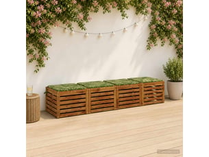 Lot de 4 coussins de siège, coussins d'assise soest 100 % polyester cf60155