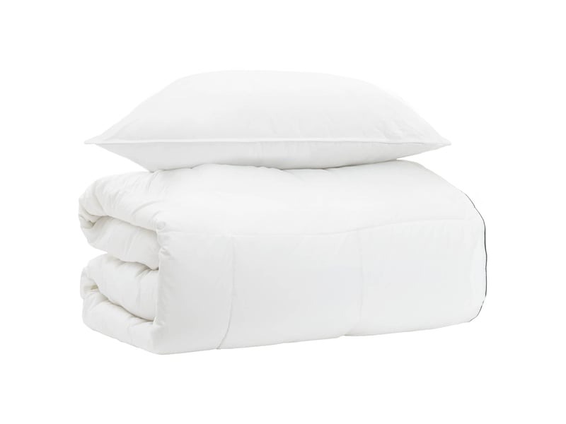  Ensemble de duvet - couette blanc 140 x 200 cm coton, bambou, polyester  - Conforama B
