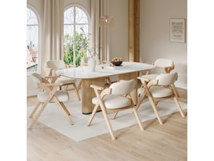 Chaises de salle à manger pliantes lot de 6 avec accoudoirs  - rangement compact bois massif et lin beige