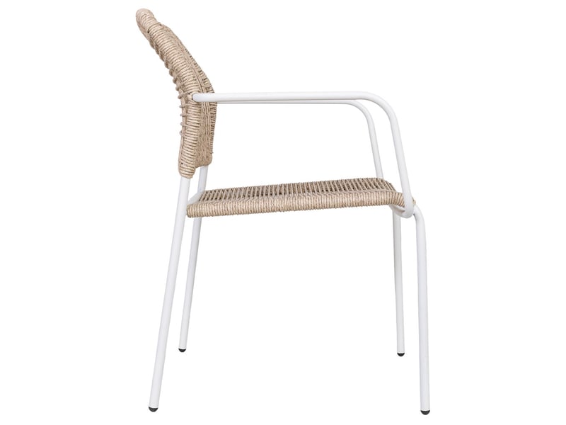  Chaise en métal avec corde marron 54x62x80 cm h  - Conforama E