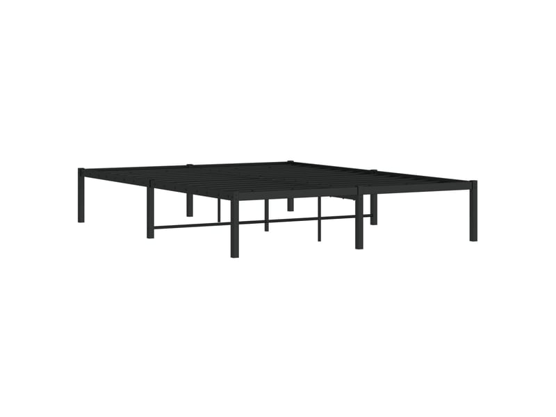  Lit double- lit adulte -  cadre de lit métal sans matelas noir 140x190 cm  - Conforama C