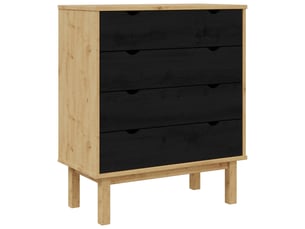 Commode 1 tiroir(s)    <strong></strong> <strong></strong> coloris noir largeur 76.5 cm