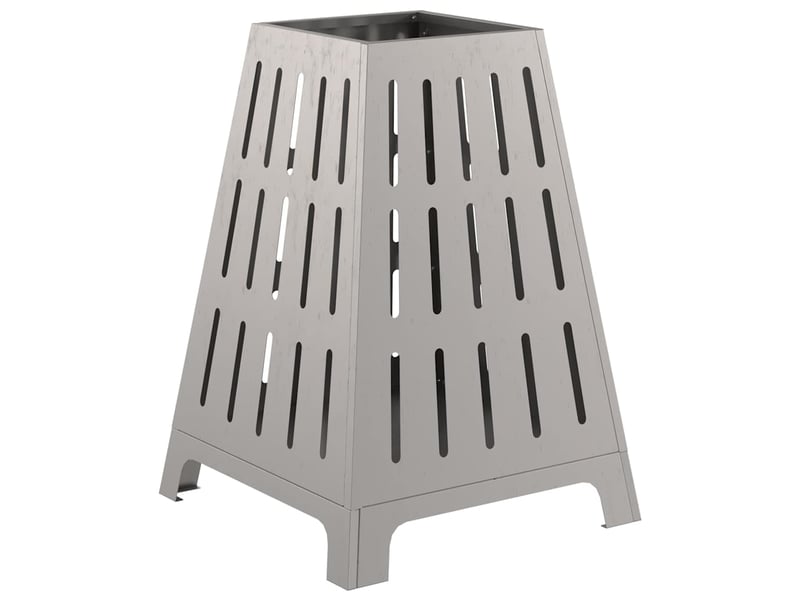  Brasero exterieur, foyer rouillé 50x50x70 cm acier patiné  - Conforama E