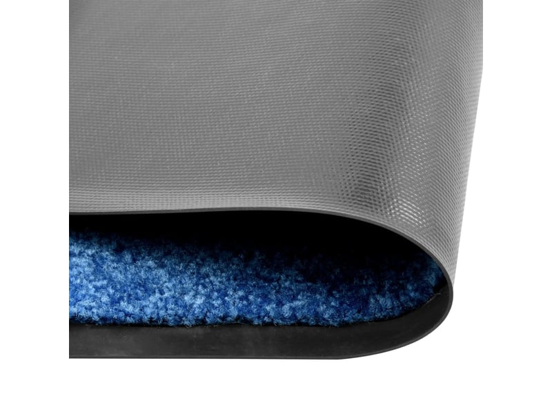 Paillasson lavable 40 x 60 cm polyamide bleu pvc antidérapant dec040601  - Conforama B