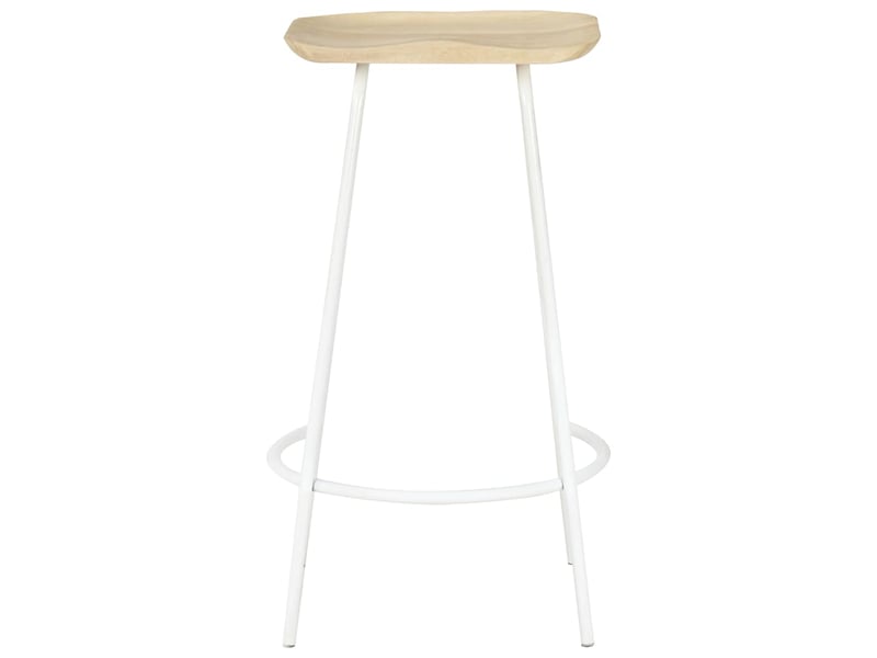  Lot de 2 tabouret de bar, chaise de bar bois de manguier massif  - Conforama D