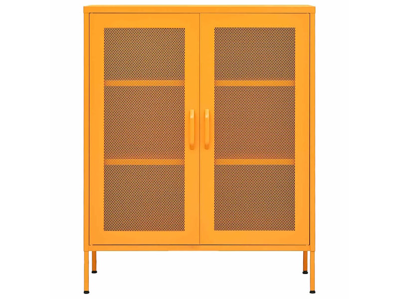  Armoire de rangement, rangement bureau jaune moutarde 80 x 35 x 101,5 cm acier  - Conforama C