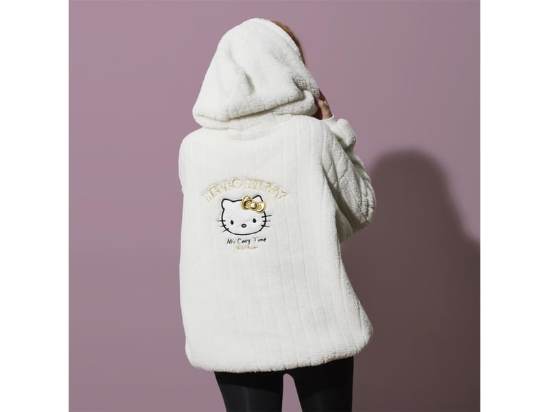  Lot de 2 sweats à capuche hello kitty - blanc et noir  - Conforama D
