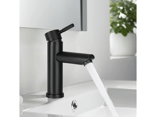 Zmh robinet lavabo noir mitigeur mono-commande acier inoxydable haute pression eau chaudefroide