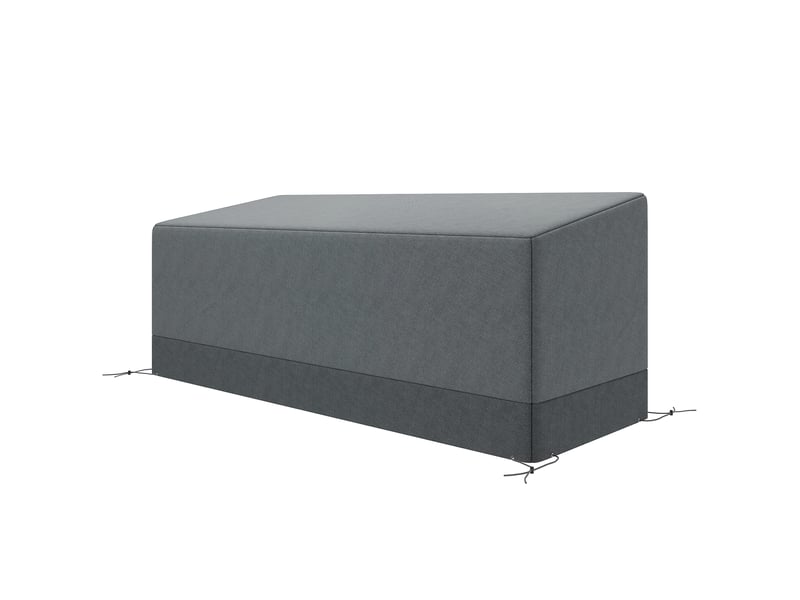  Housse de protection pour mobilier de jardin, résistante à l'hiver, imperméable et anti-uv, en tissu oxford 600d, 190,5 x 72 x 76 cm, gris clair  - Conforama B