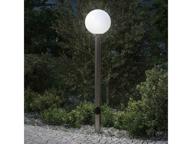 Borne lumineuse avec sortie 120 cm en acier inoxydable ip44 - Conforama B