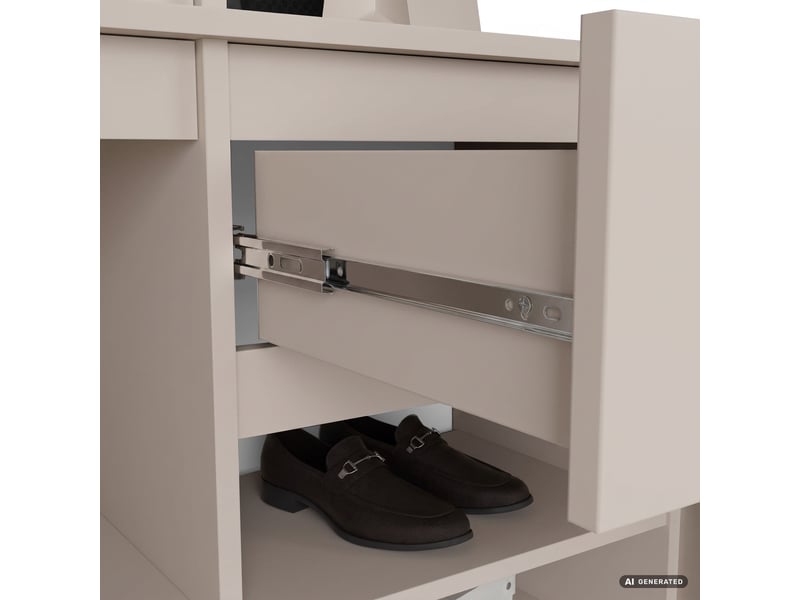  Meuble d entree entro cachemire 95 cm avec miroir et meuble a chaussures Ensemble d'entrée ENTRO - Conforama E